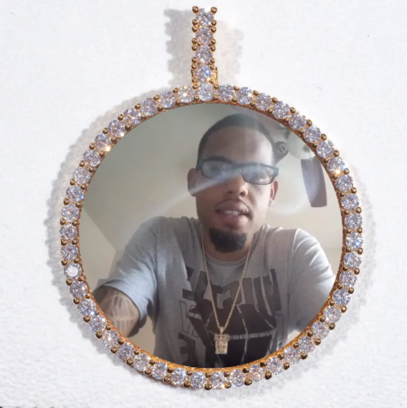 LARGE 3D CIRCLE CUSTOM PICTURE PENDANT sold by The GUU Shop