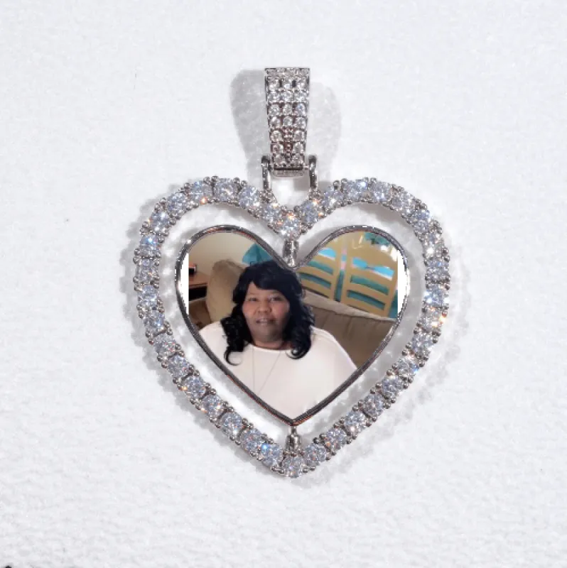 3D Spinning 2-Faced Heart Custom Picture Pendant sold by The GUU Shop
