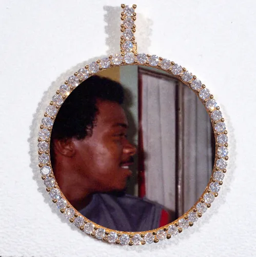 LARGE 3D CIRCLE CUSTOM PICTURE PENDANT sold by The GUU Shop