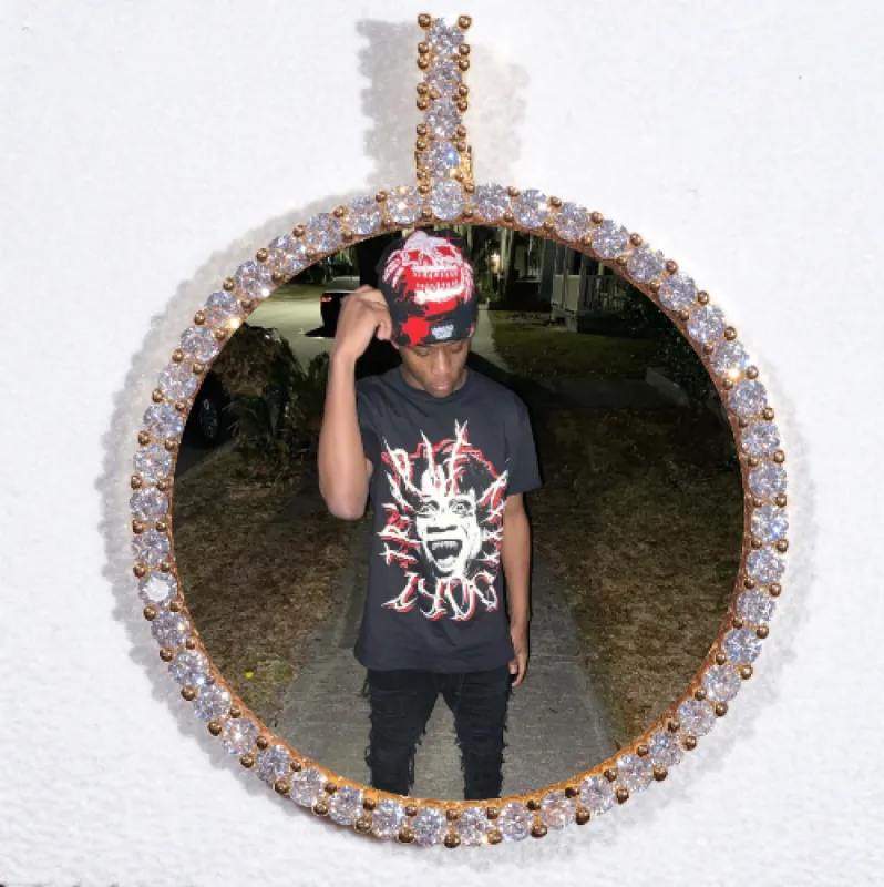 LARGE 3D CIRCLE CUSTOM PICTURE PENDANT sold by The GUU Shop