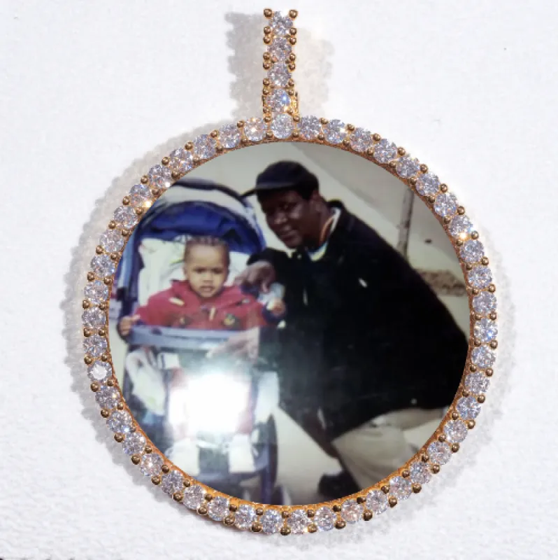 LARGE 3D CIRCLE CUSTOM PICTURE PENDANT sold by The GUU Shop