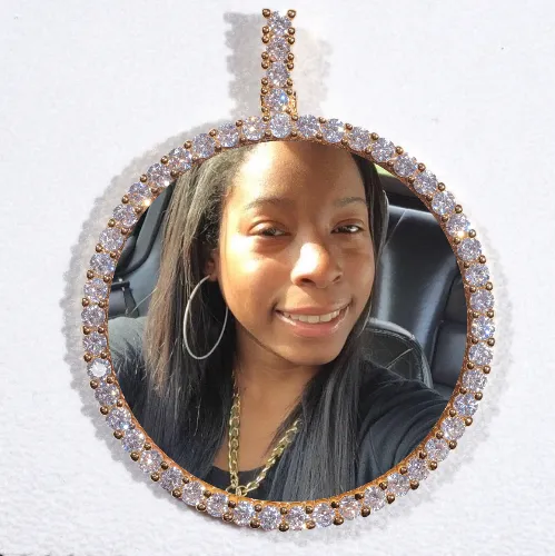 LARGE 3D CIRCLE CUSTOM PICTURE PENDANT sold by The GUU Shop