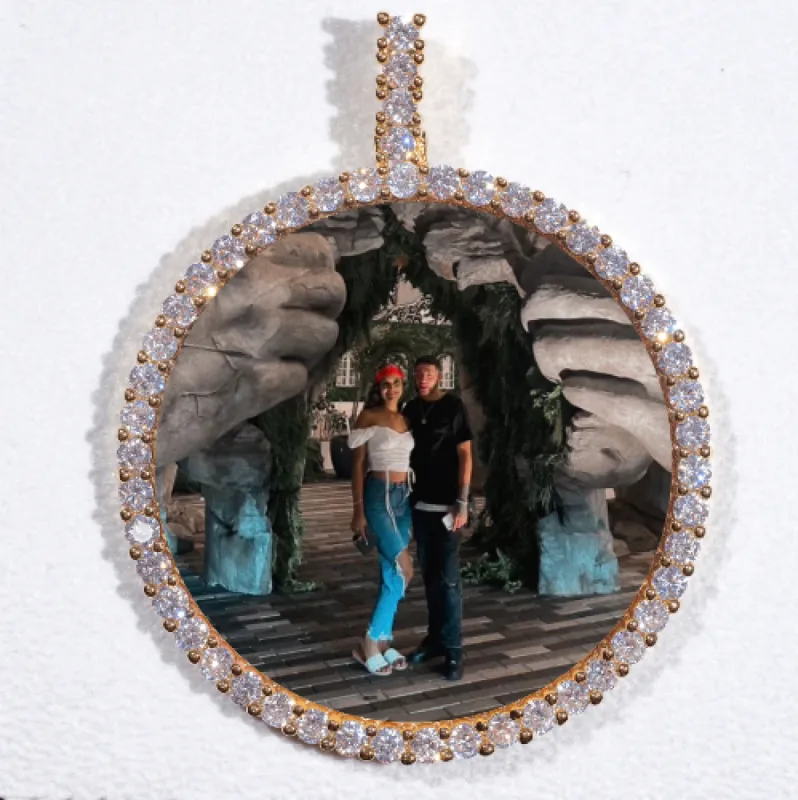 LARGE 3D CIRCLE CUSTOM PICTURE PENDANT sold by The GUU Shop