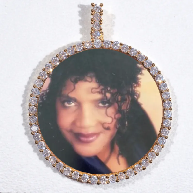 LARGE 3D CIRCLE CUSTOM PICTURE PENDANT sold by The GUU Shop