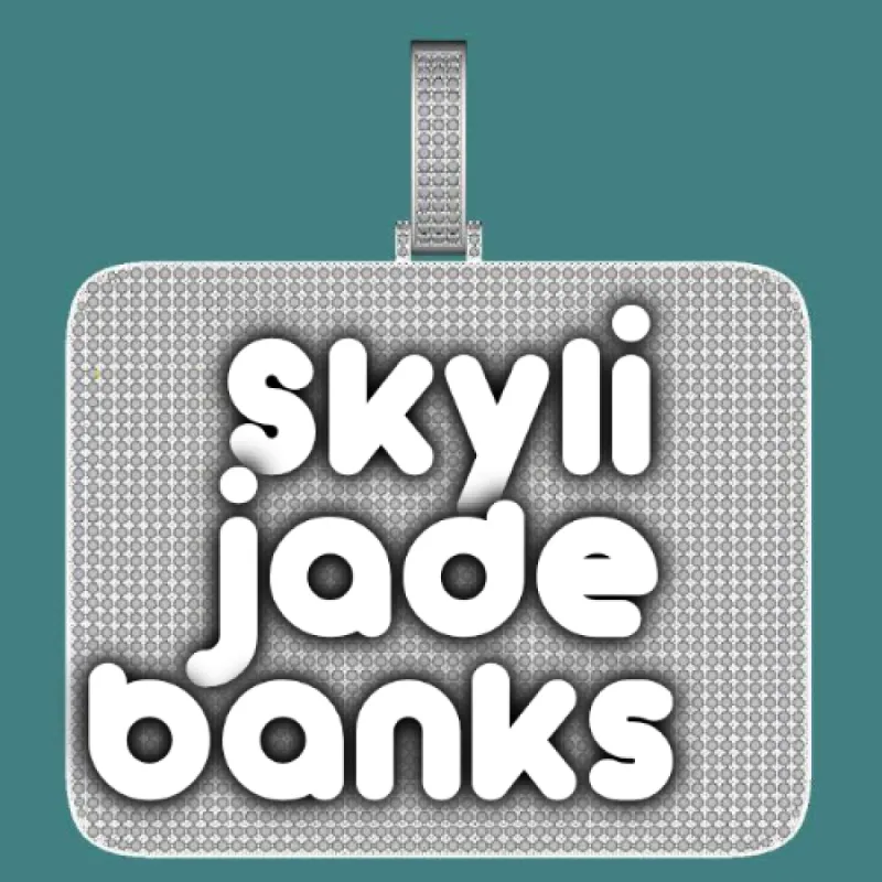 CUSTOM LETTER NECKLACE 3D BIG SQUARE sold by The GUU Shop