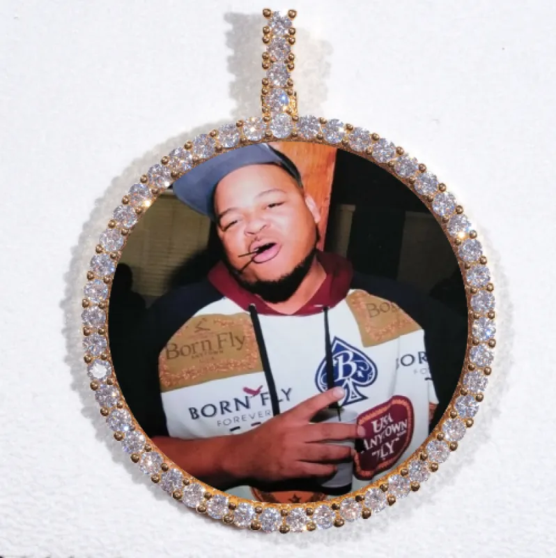 LARGE 3D CIRCLE CUSTOM PICTURE PENDANT sold by The GUU Shop