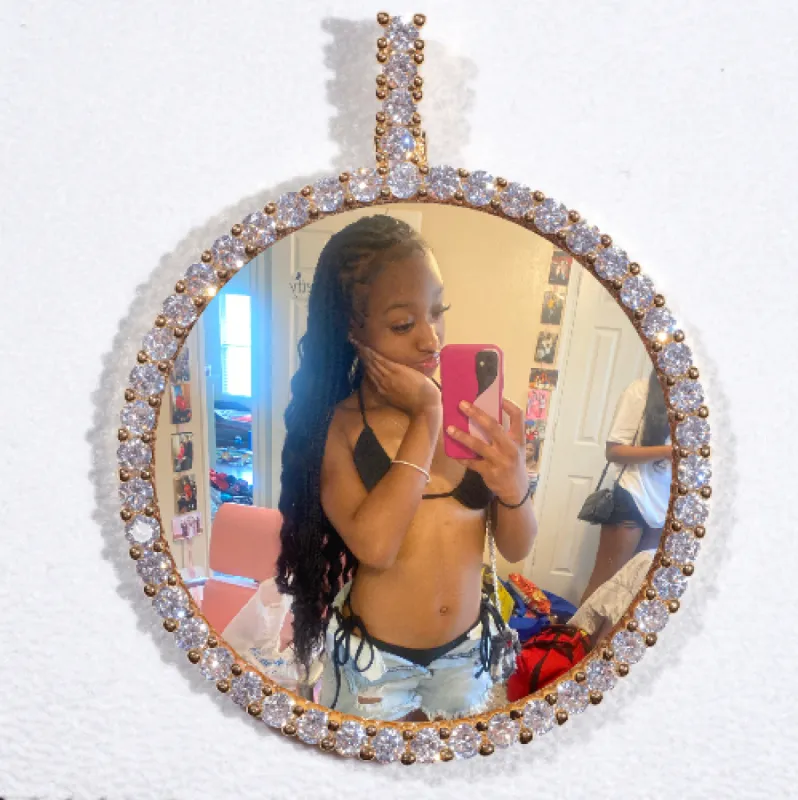 LARGE 3D CIRCLE CUSTOM PICTURE PENDANT sold by The GUU Shop