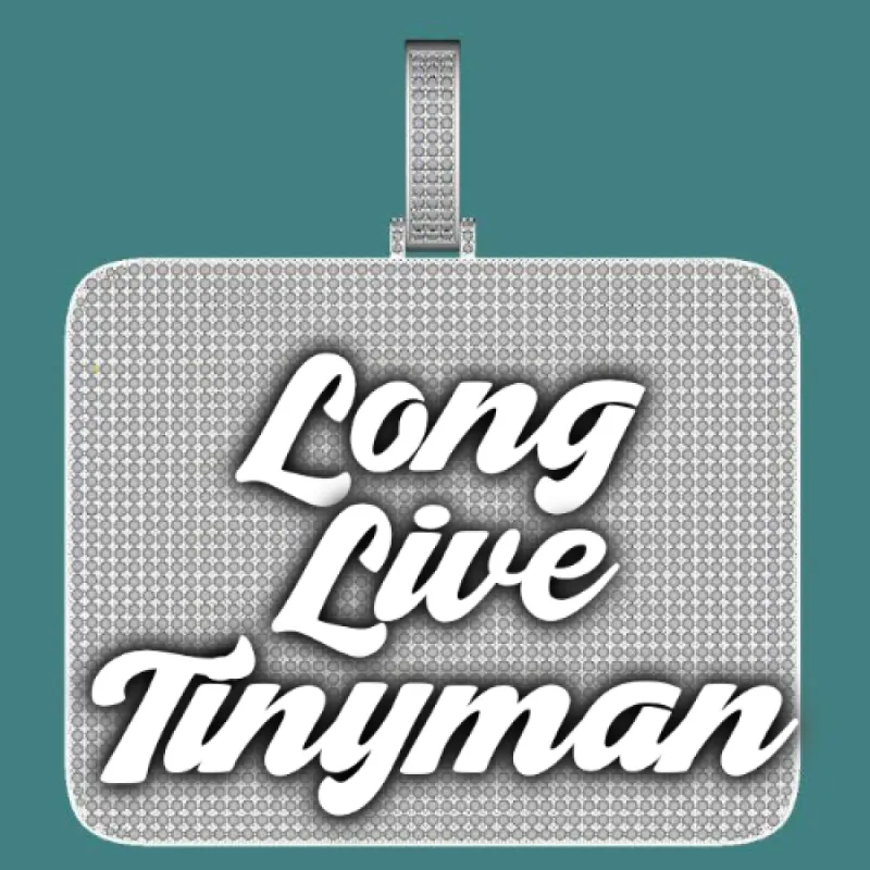 CUSTOM LETTER NECKLACE 3D BIG SQUARE made by The GUU Shop