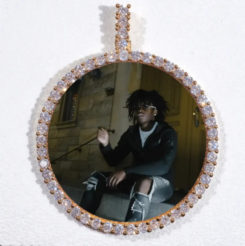 LARGE 3D CIRCLE CUSTOM PICTURE PENDANT sold by The GUU Shop