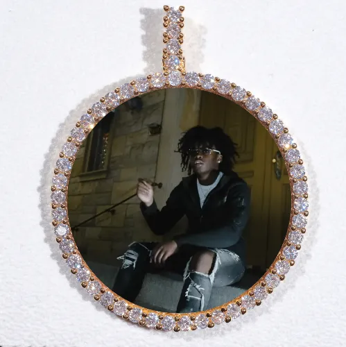 LARGE 3D CIRCLE CUSTOM PICTURE PENDANT sold by The GUU Shop