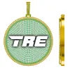 CUSTOM LETTER NECKLACE 3D BIG DISC sold by The GUU Shop