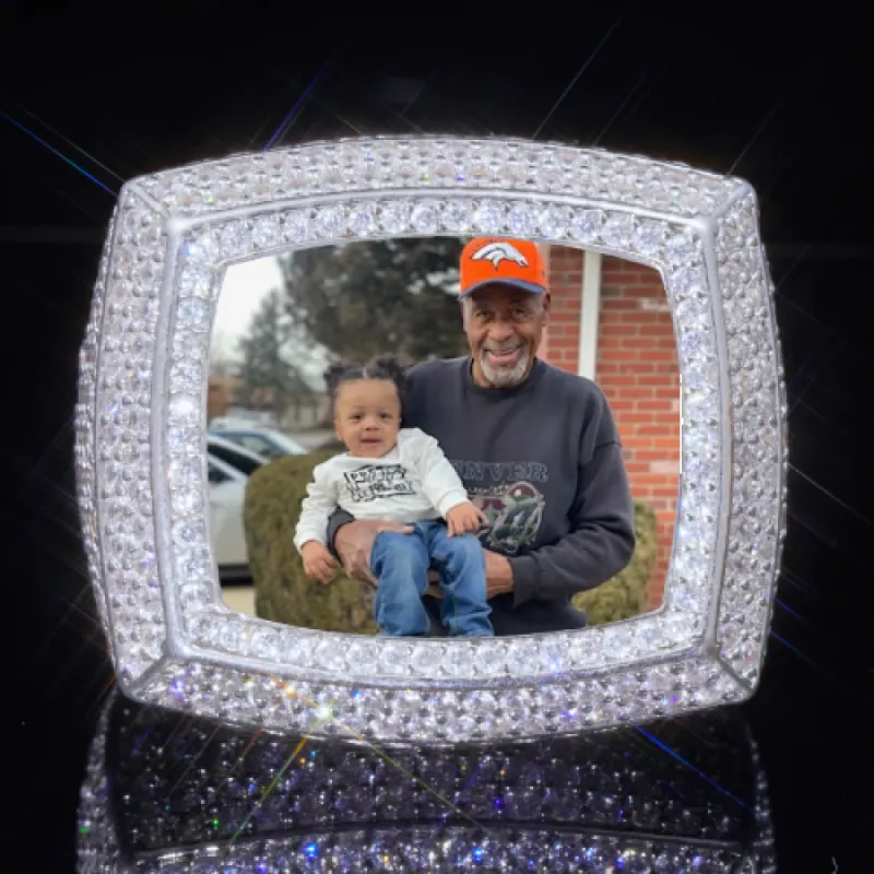 3D CUSTOM PICTURE ICED RING sold by The GUU Shop