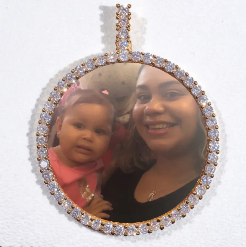 LARGE 3D CIRCLE CUSTOM PICTURE PENDANT sold by The GUU Shop