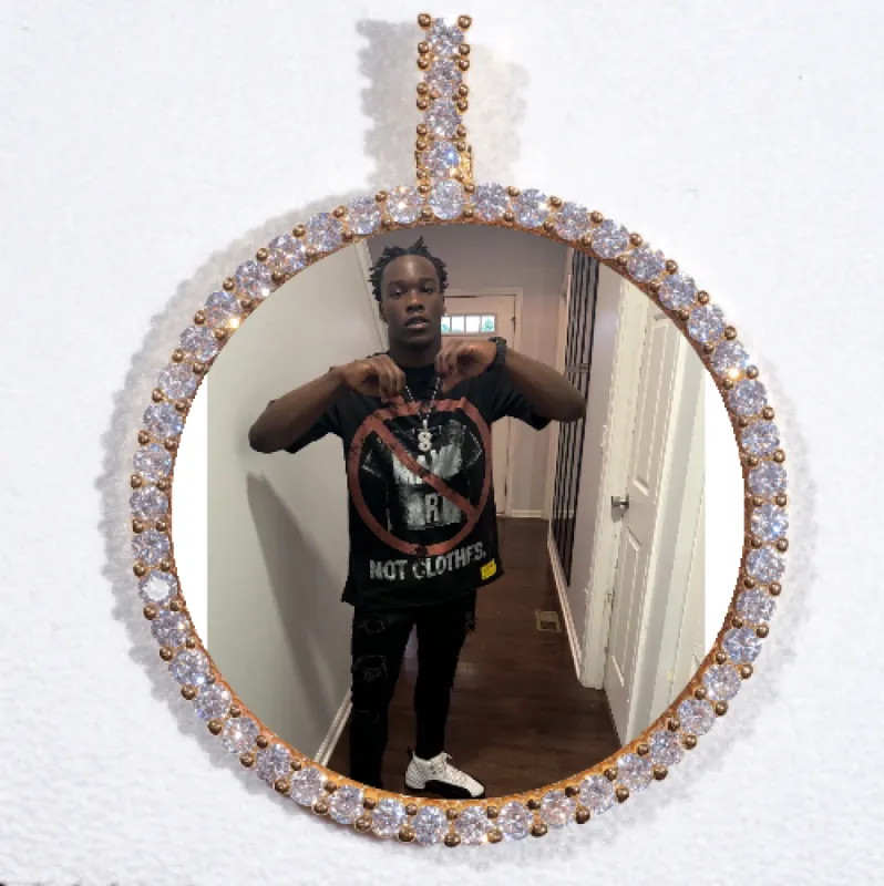 LARGE 3D CIRCLE CUSTOM PICTURE PENDANT sold by The GUU Shop