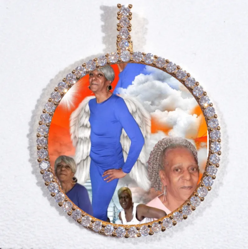 LARGE 3D CIRCLE CUSTOM PICTURE PENDANT sold by The GUU Shop