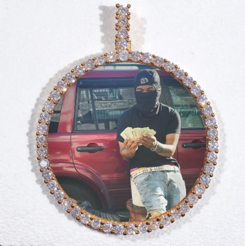 LARGE 3D CIRCLE CUSTOM PICTURE PENDANT sold by The GUU Shop