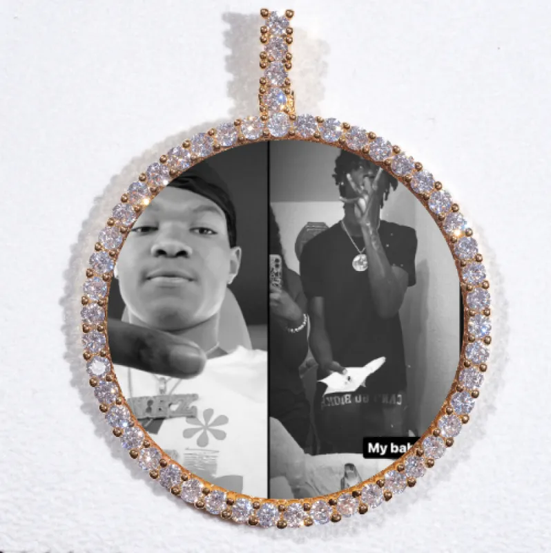 LARGE 3D CIRCLE CUSTOM PICTURE PENDANT sold by The GUU Shop