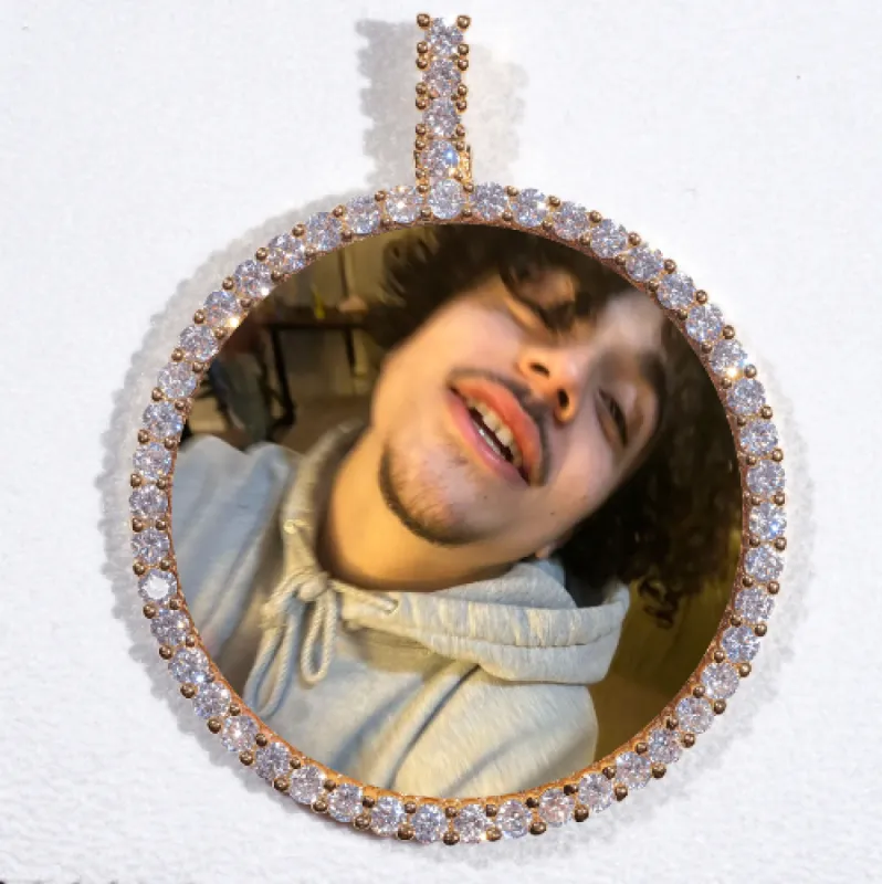 LARGE 3D CIRCLE CUSTOM PICTURE PENDANT sold by The GUU Shop