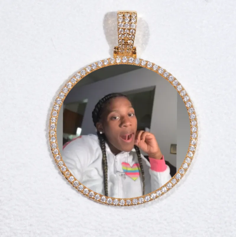 MEDIUM 3D CIRCLE CUSTOM PICTURE PENDANT sold by The GUU Shop