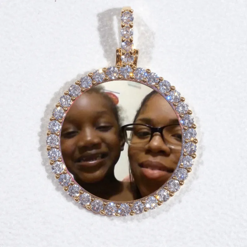 3D CIRCLE CUSTOM PICTURE PENDANT SMALL SIZE sold by The GUU Shop