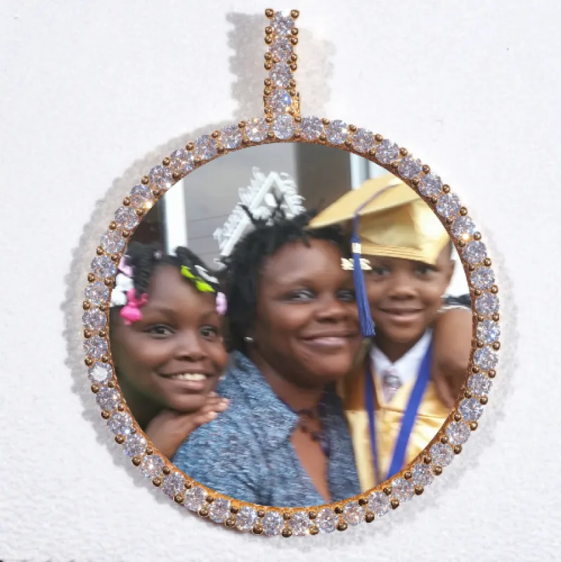 LARGE 3D CIRCLE CUSTOM PICTURE PENDANT sold by The GUU Shop