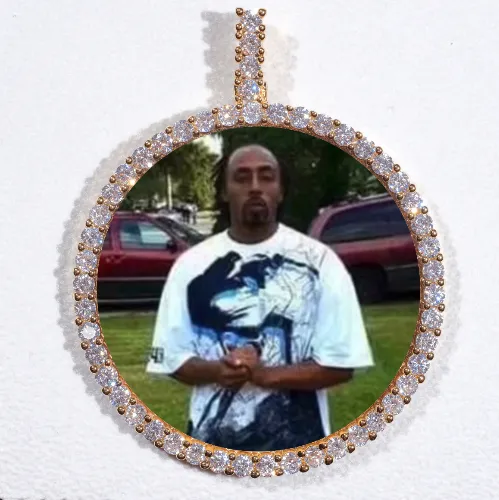 LARGE 3D CIRCLE CUSTOM PICTURE PENDANT sold by The GUU Shop