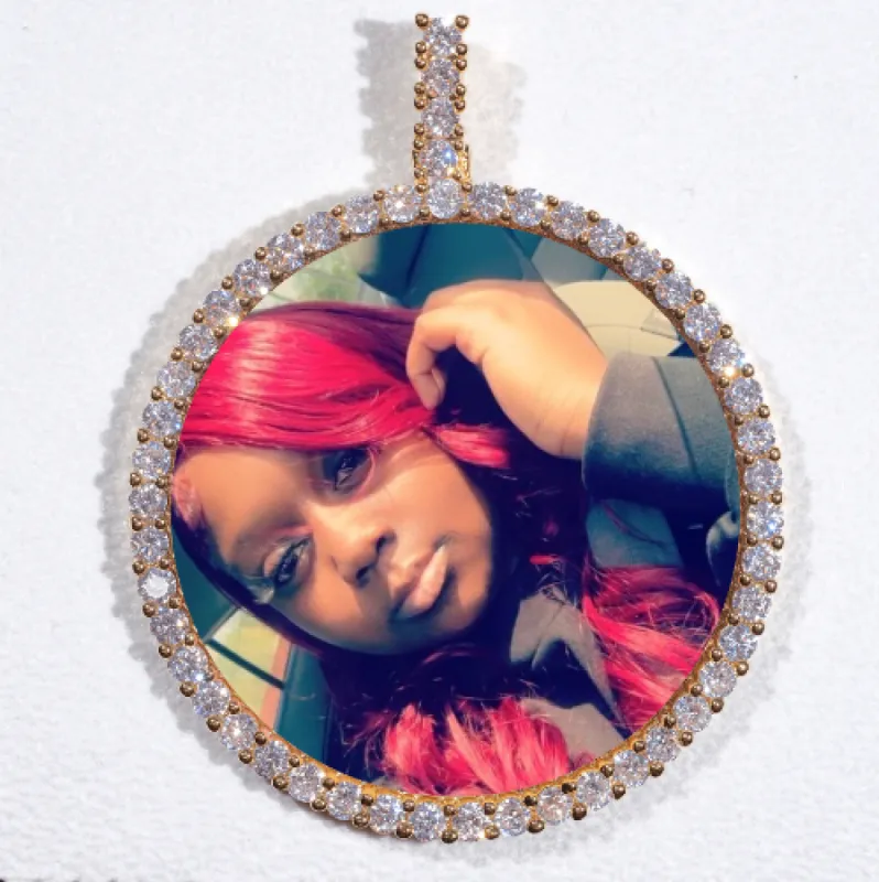 LARGE 3D CIRCLE CUSTOM PICTURE PENDANT sold by The GUU Shop