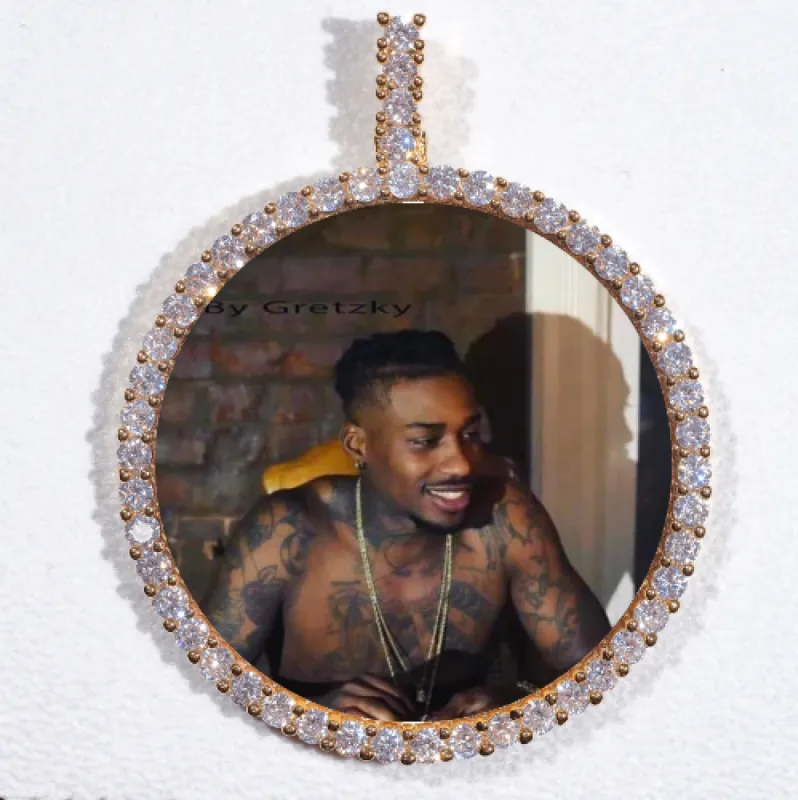 LARGE 3D CIRCLE CUSTOM PICTURE PENDANT sold by The GUU Shop