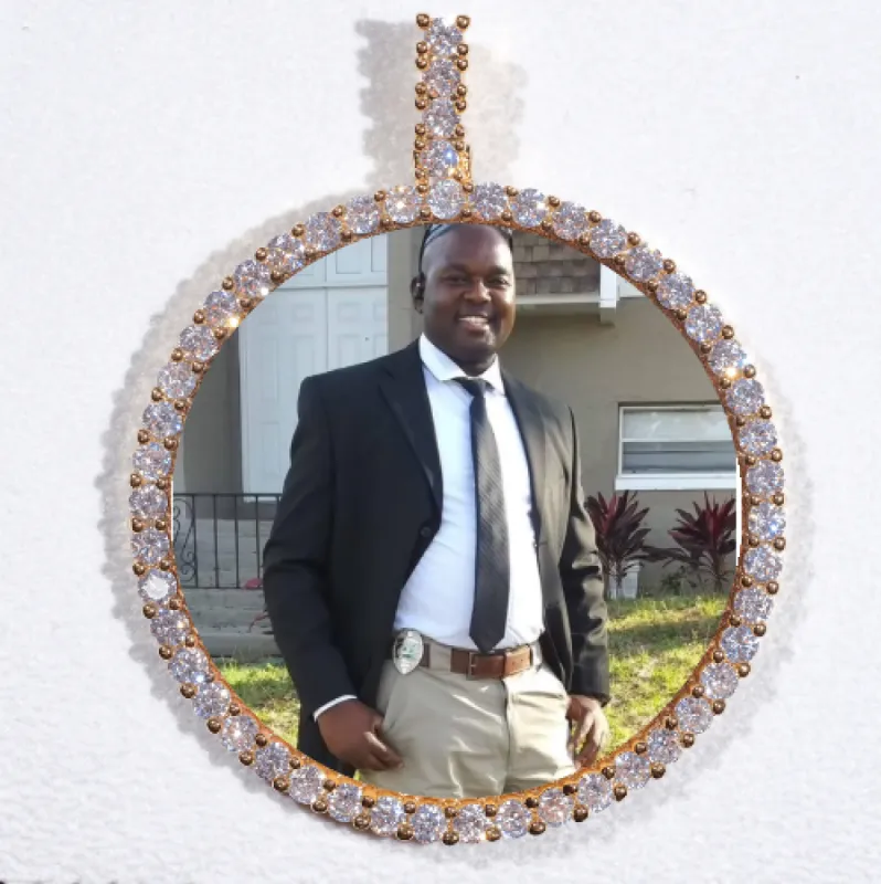 LARGE 3D CIRCLE CUSTOM PICTURE PENDANT sold by The GUU Shop