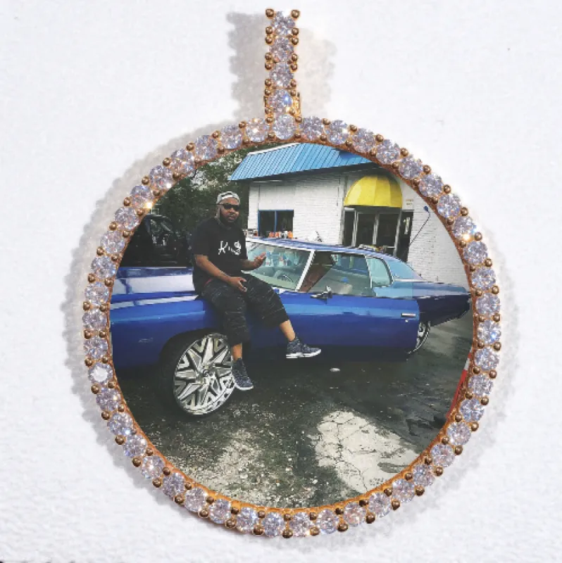 LARGE 3D CIRCLE CUSTOM PICTURE PENDANT sold by The GUU Shop