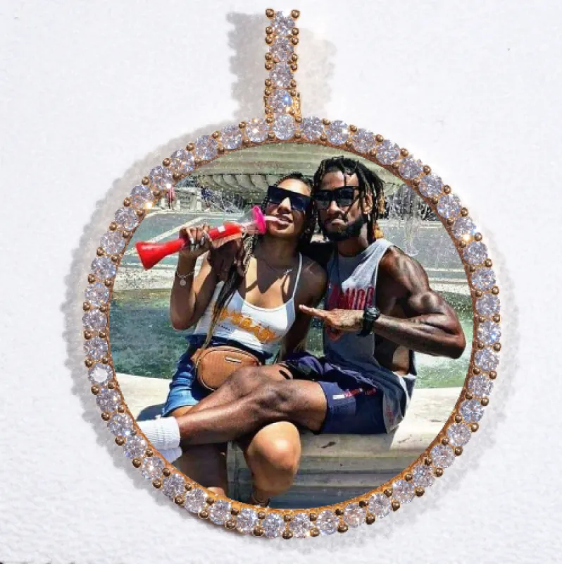 LARGE 3D CIRCLE CUSTOM PICTURE PENDANT sold by The GUU Shop