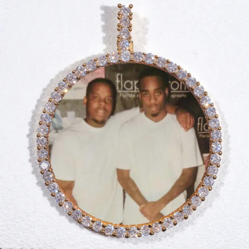 LARGE 3D CIRCLE CUSTOM PICTURE PENDANT sold by The GUU Shop