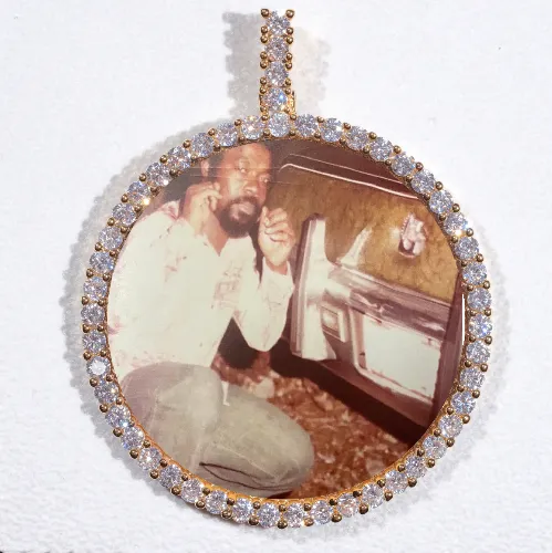 LARGE 3D CIRCLE CUSTOM PICTURE PENDANT sold by The GUU Shop