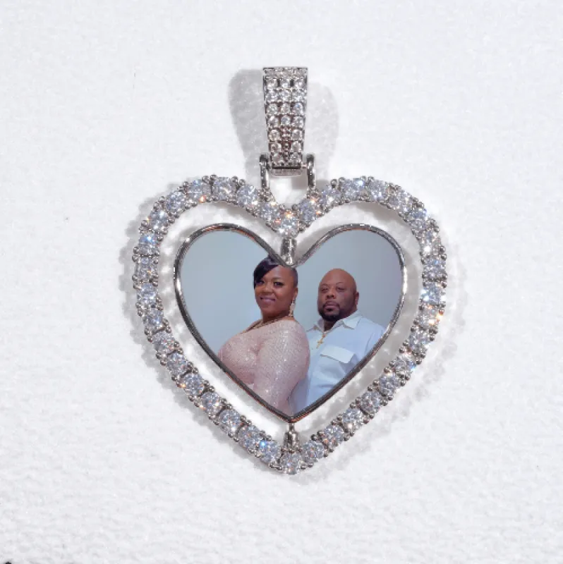 3D Spinning 2-Faced Heart Custom Picture Pendant sold by The GUU Shop