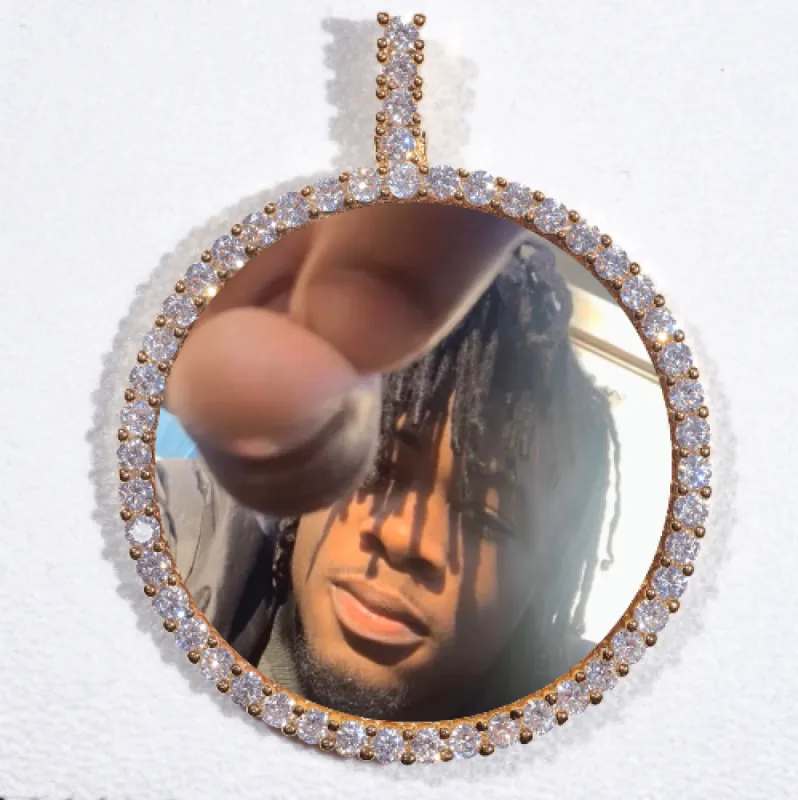 LARGE 3D CIRCLE CUSTOM PICTURE PENDANT sold by The GUU Shop