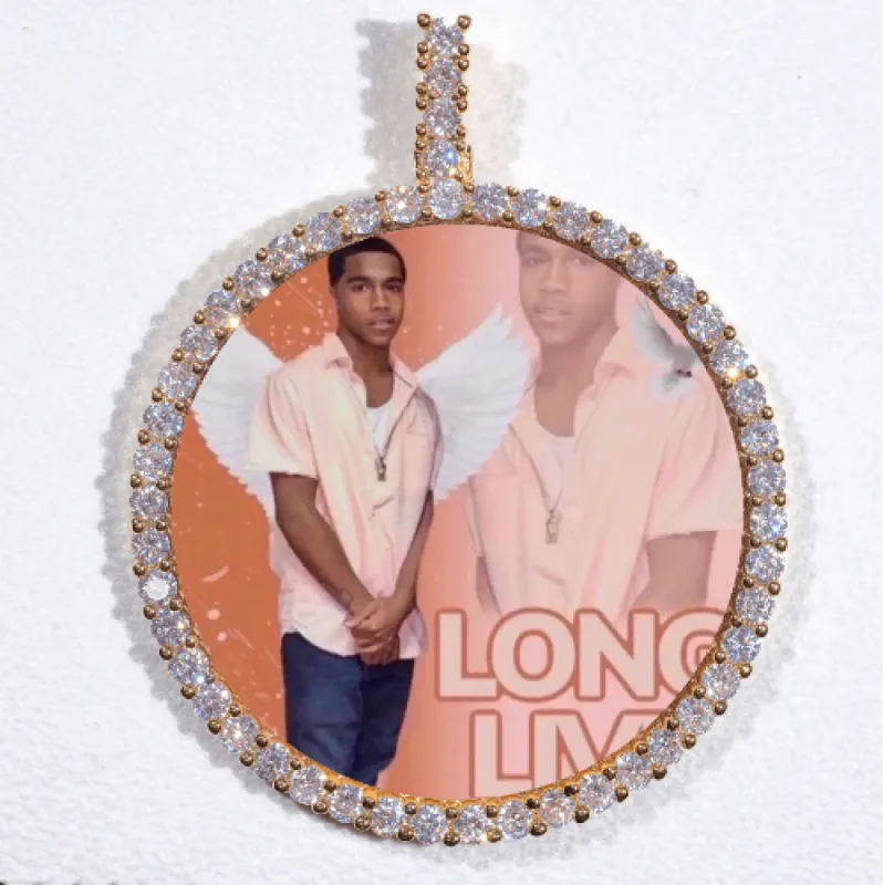 LARGE 3D CIRCLE CUSTOM PICTURE PENDANT sold by The GUU Shop