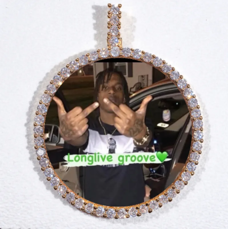 LARGE 3D CIRCLE CUSTOM PICTURE PENDANT sold by The GUU Shop