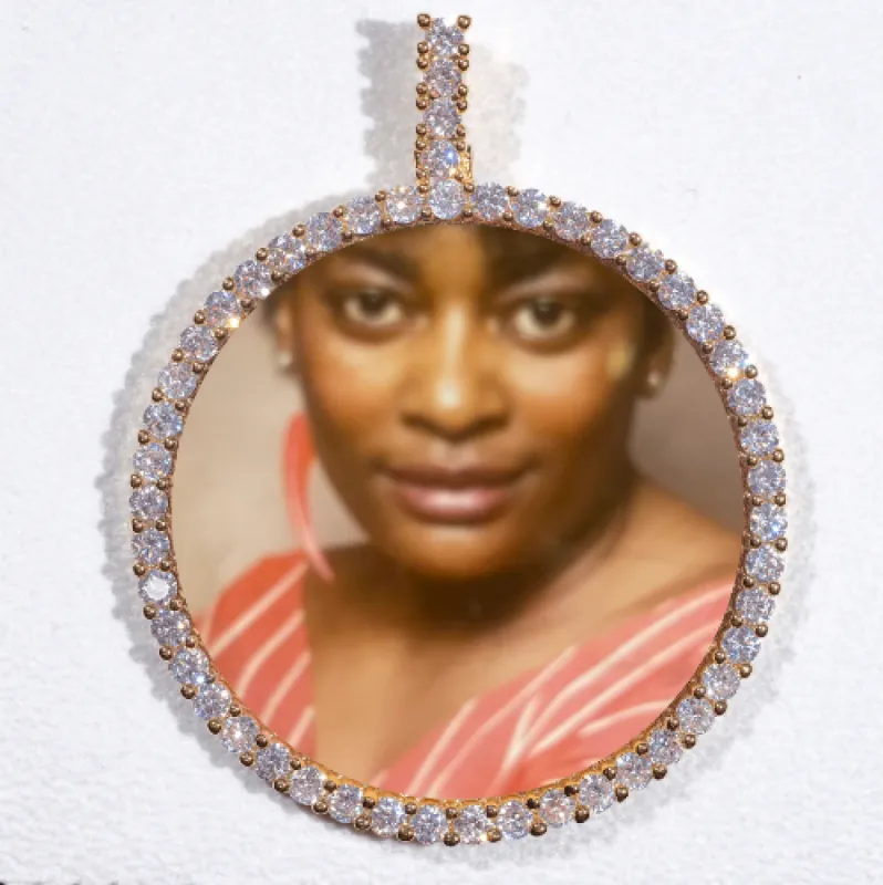 LARGE 3D CIRCLE CUSTOM PICTURE PENDANT sold by The GUU Shop