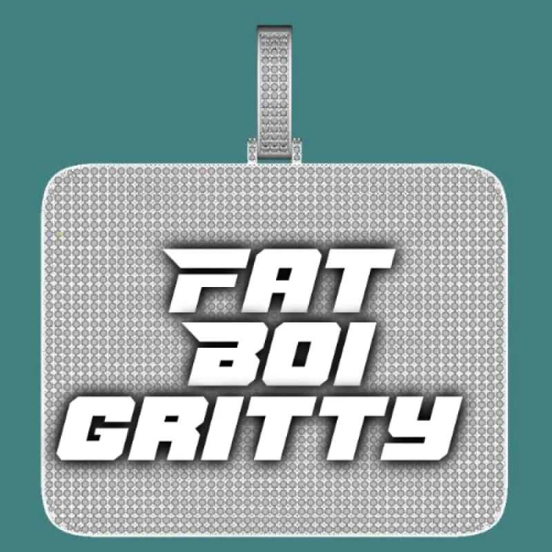 CUSTOM LETTER NECKLACE 3D BIG SQUARE sold by The GUU Shop