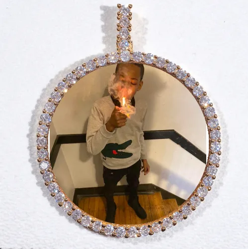 LARGE 3D CIRCLE CUSTOM PICTURE PENDANT sold by The GUU Shop