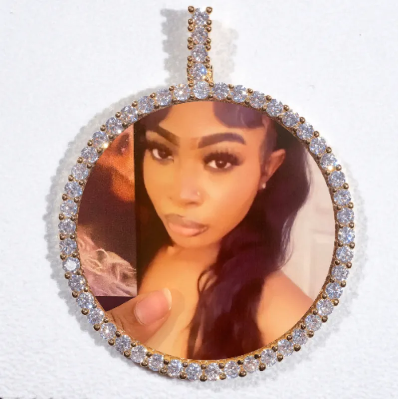 LARGE 3D CIRCLE CUSTOM PICTURE PENDANT sold by The GUU Shop