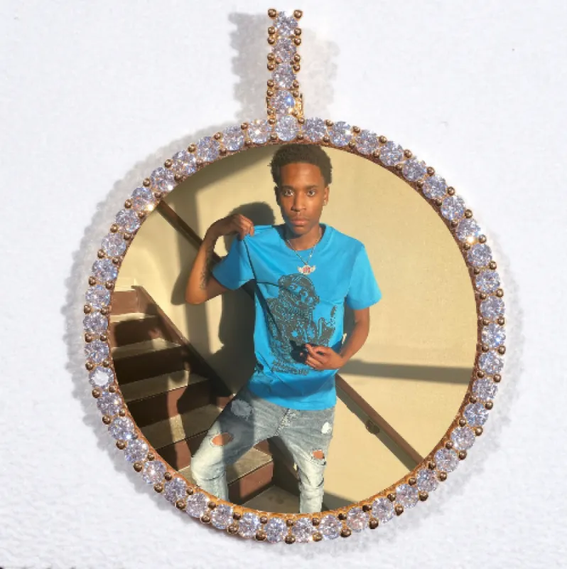LARGE 3D CIRCLE CUSTOM PICTURE PENDANT sold by The GUU Shop