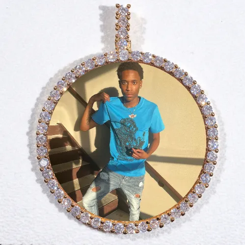 LARGE 3D CIRCLE CUSTOM PICTURE PENDANT sold by The GUU Shop