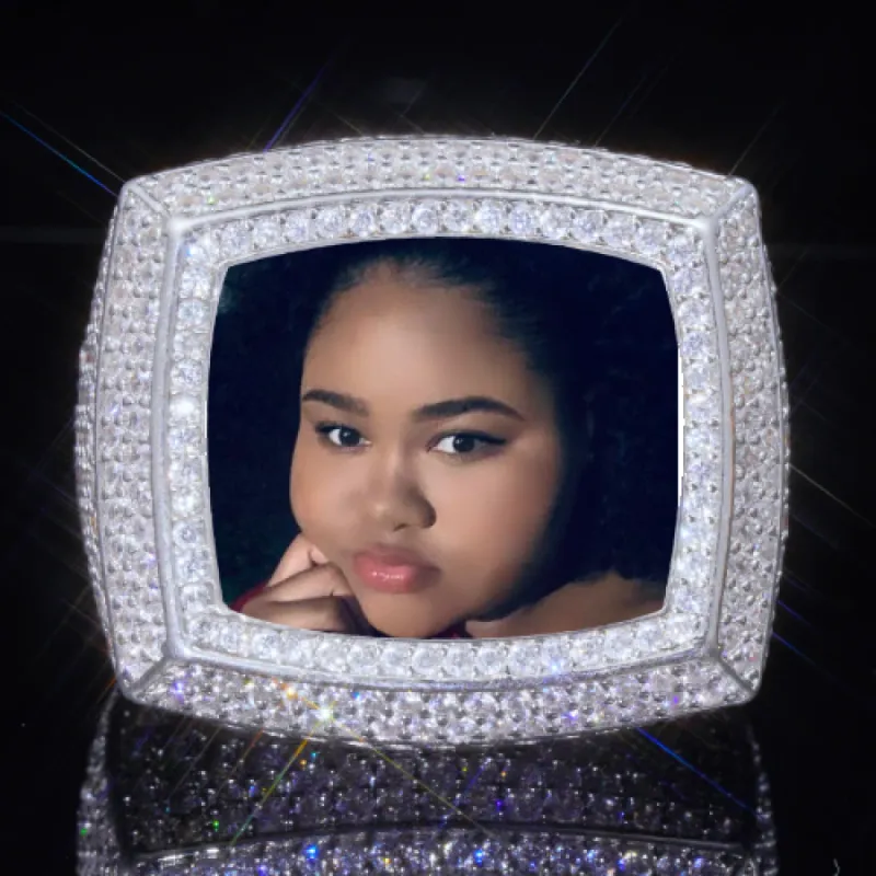 3D CUSTOM PICTURE ICED RING sold by The GUU Shop