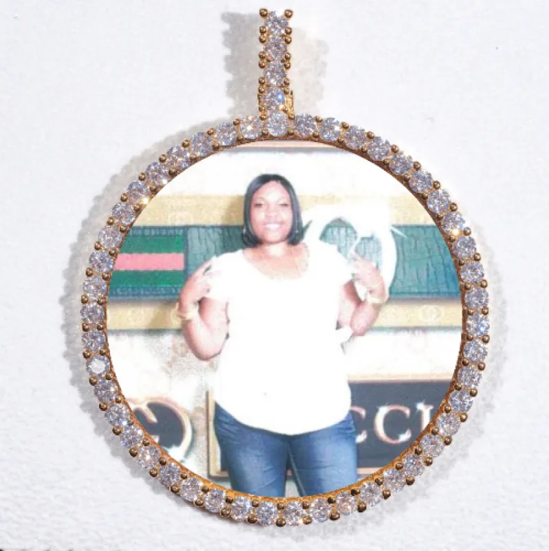 LARGE 3D CIRCLE CUSTOM PICTURE PENDANT sold by The GUU Shop