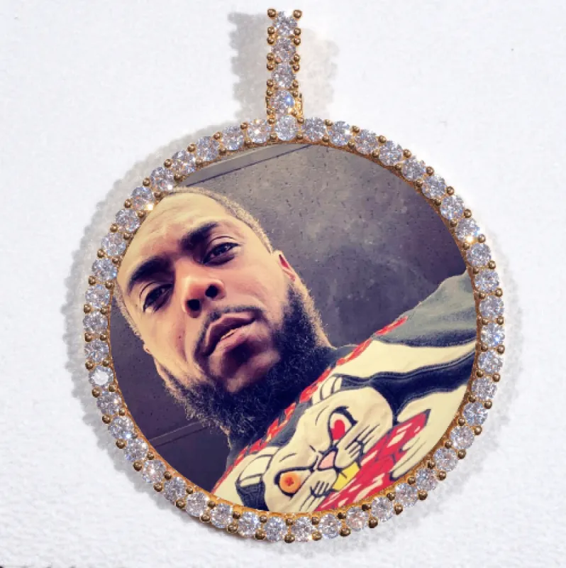 LARGE 3D CIRCLE CUSTOM PICTURE PENDANT sold by The GUU Shop