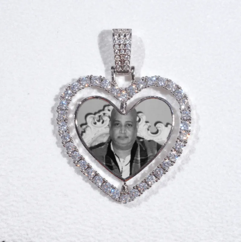 3D Spinning 2-Faced Heart Custom Picture Pendant sold by The GUU Shop