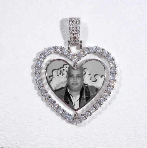 3D Spinning 2-Faced Heart Custom Picture Pendant sold by The GUU Shop