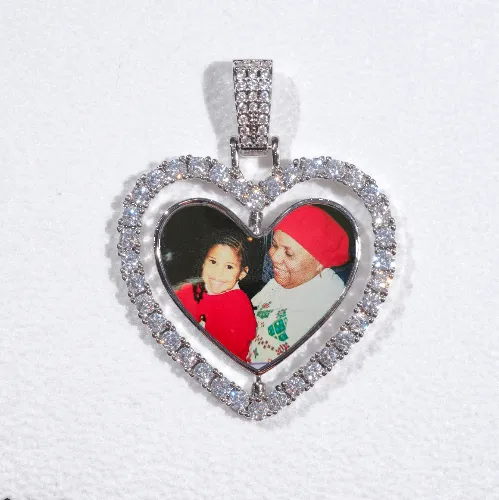 3D Spinning 2-Faced Heart Custom Picture Pendant sold by The GUU Shop