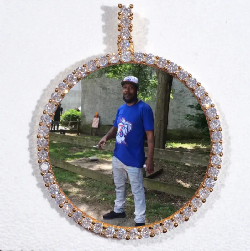 LARGE 3D CIRCLE CUSTOM PICTURE PENDANT sold by The GUU Shop